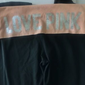 Love Pink Pink and Black Yoga Pants M